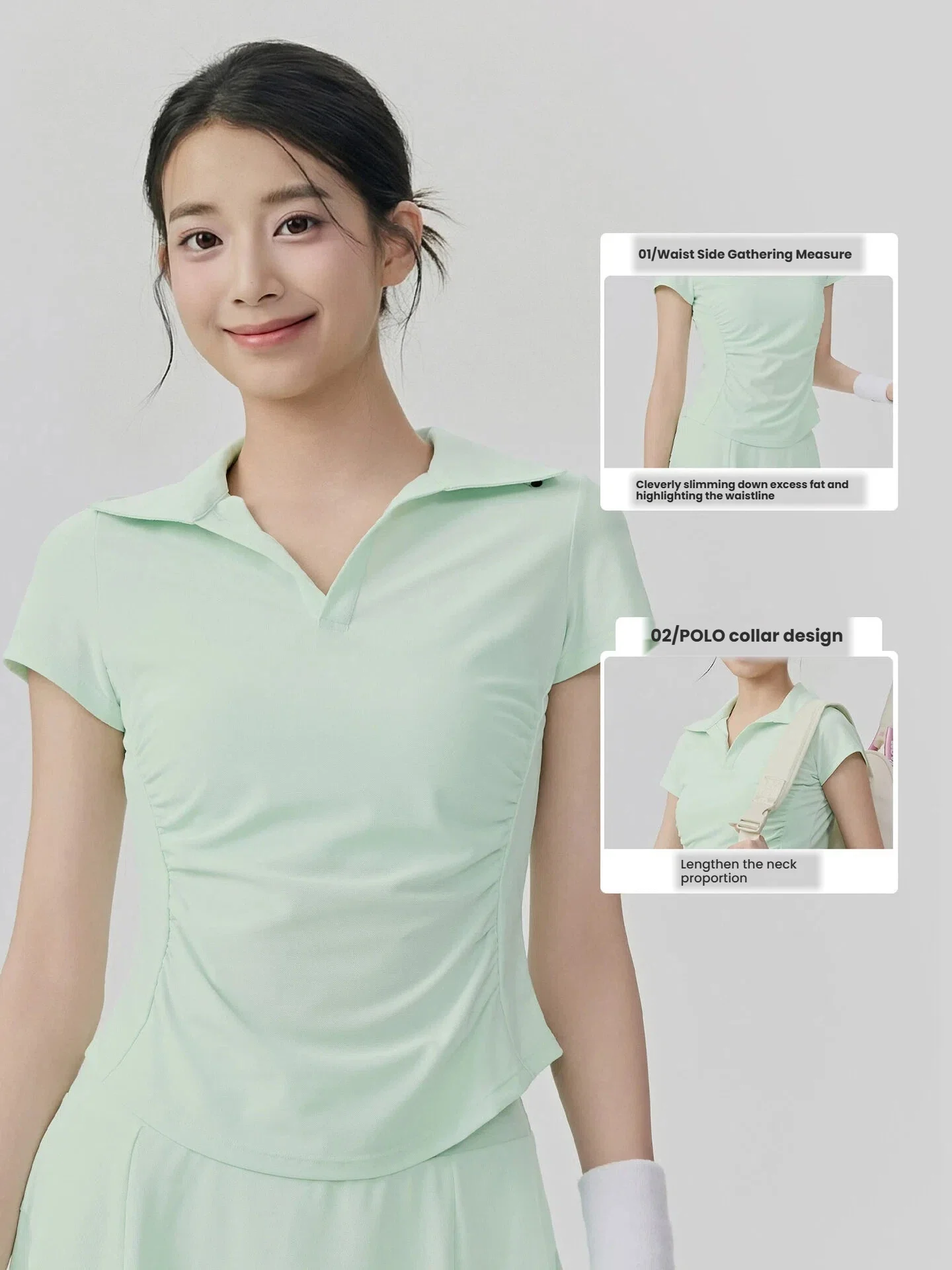 Women's UV Protection Tennis Polo Shirt Sun-Protective Yoga Top Slim Fit Quick Dry Sports T-Shirt Pilates Running Gym Tee