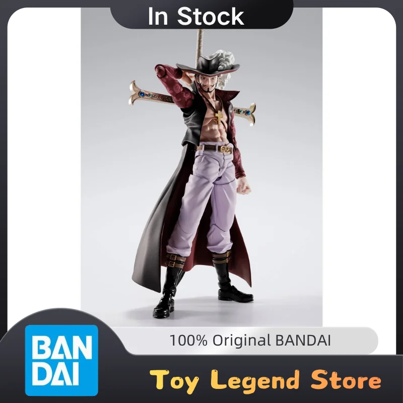 En Stock, Figura de Acción Coleccionable Bandai S.H.Figuarts One Piece, Dracule Mihawk, Ojo de Halcón, Uno de los Siete Warlords del Mar, Juguete de Regalo