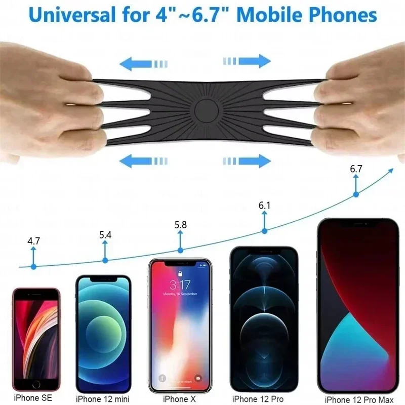 1/2個 360 °   回転可能な自転車電話ホルダーシリコーンオートバイスタンドブラケット GPS サポート Iphone 11 Xiaomi 10 Huawei P40