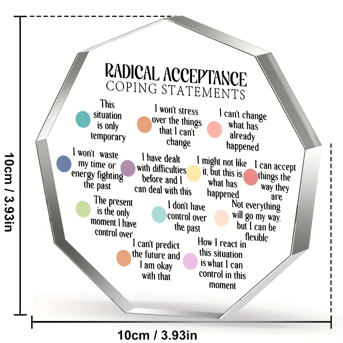 2D flat, acrylic desktop decoration - a radical response strategy suitable for homes, offices, bookshelves, rooms, and gifts