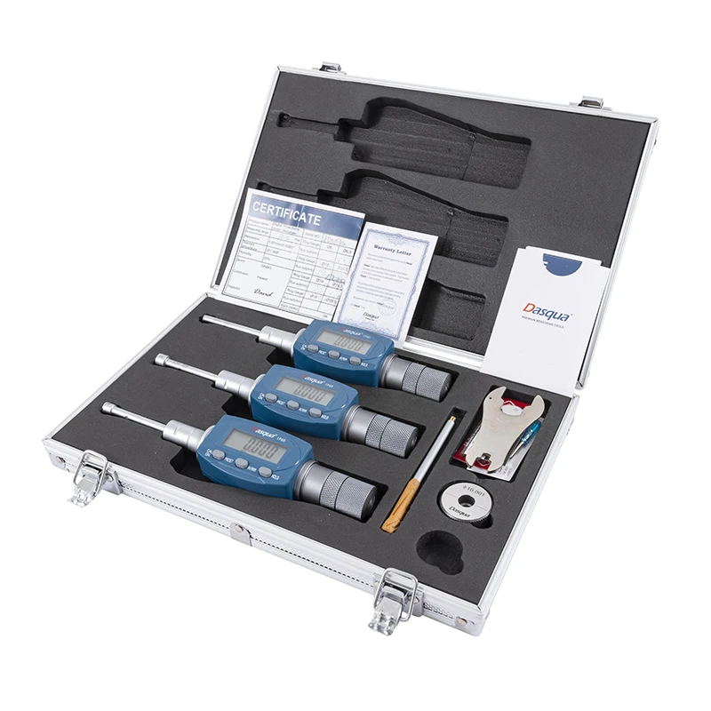 

Dasqua 6-12mm IP65 Water Proof Digital 3 Points Inside Micrometer Set 6-8mm 8-10mm 10-12mm Three Points Inside Micrometer