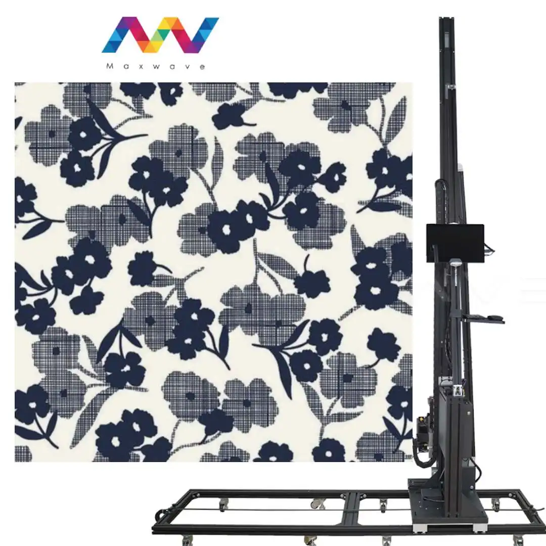 Принтер Maxwave 2-в-1 для прямой стенки с УФ-чернилами CMYKW+LM+LC для кирпича/дерева/металла/стекла/плитки/холста, портативных сумок и двойной печати