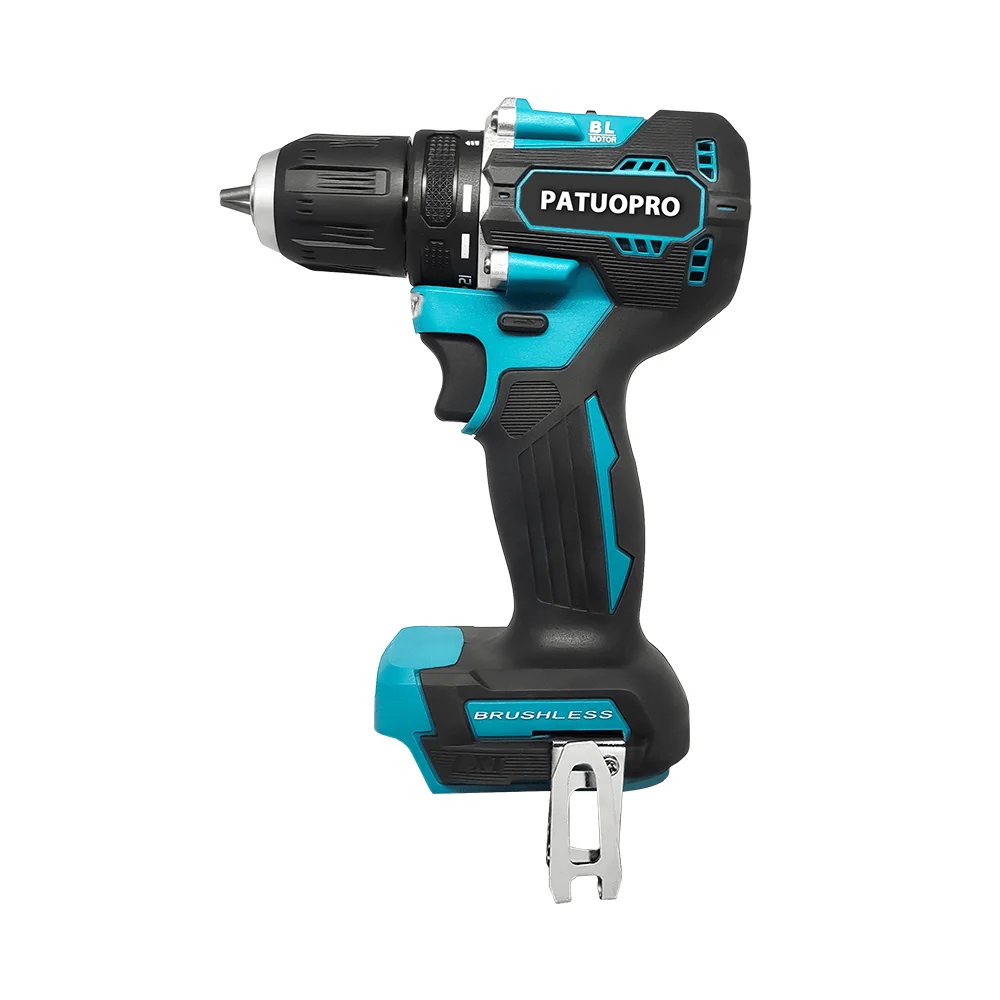 

PATUOPRO 10MM Brushless Electric Drill 21 Torque Woodworking Cordless Handheld Power Tools For Makita 18V Battery(No Battery)