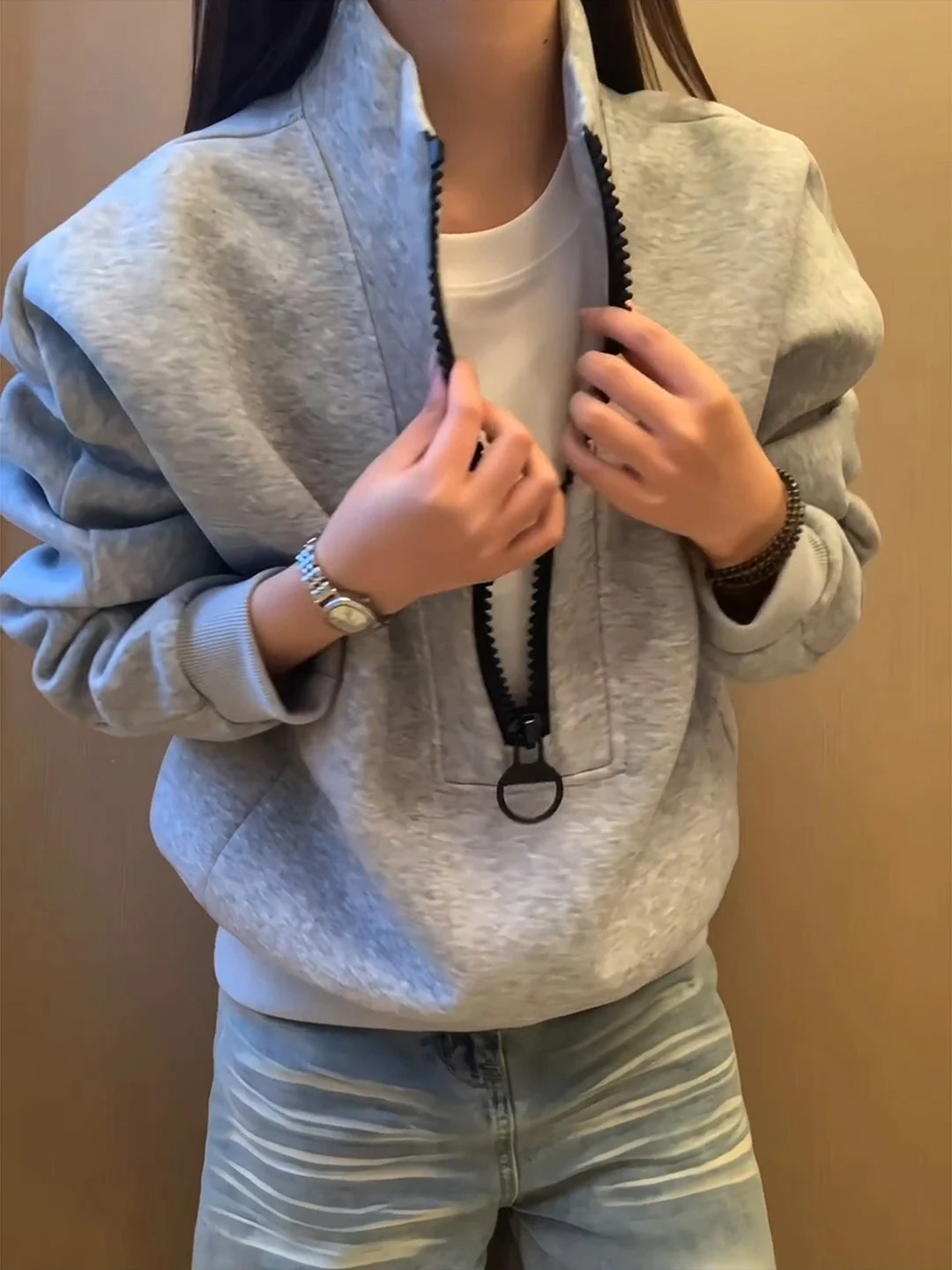 

Мужская толстовка на молнии с цветочным принтом, осенне-зимняя, в стиле Cleanfit, с воротником, в американском уличном стиле, базовая, молодежная, повседневная, удлиненная.