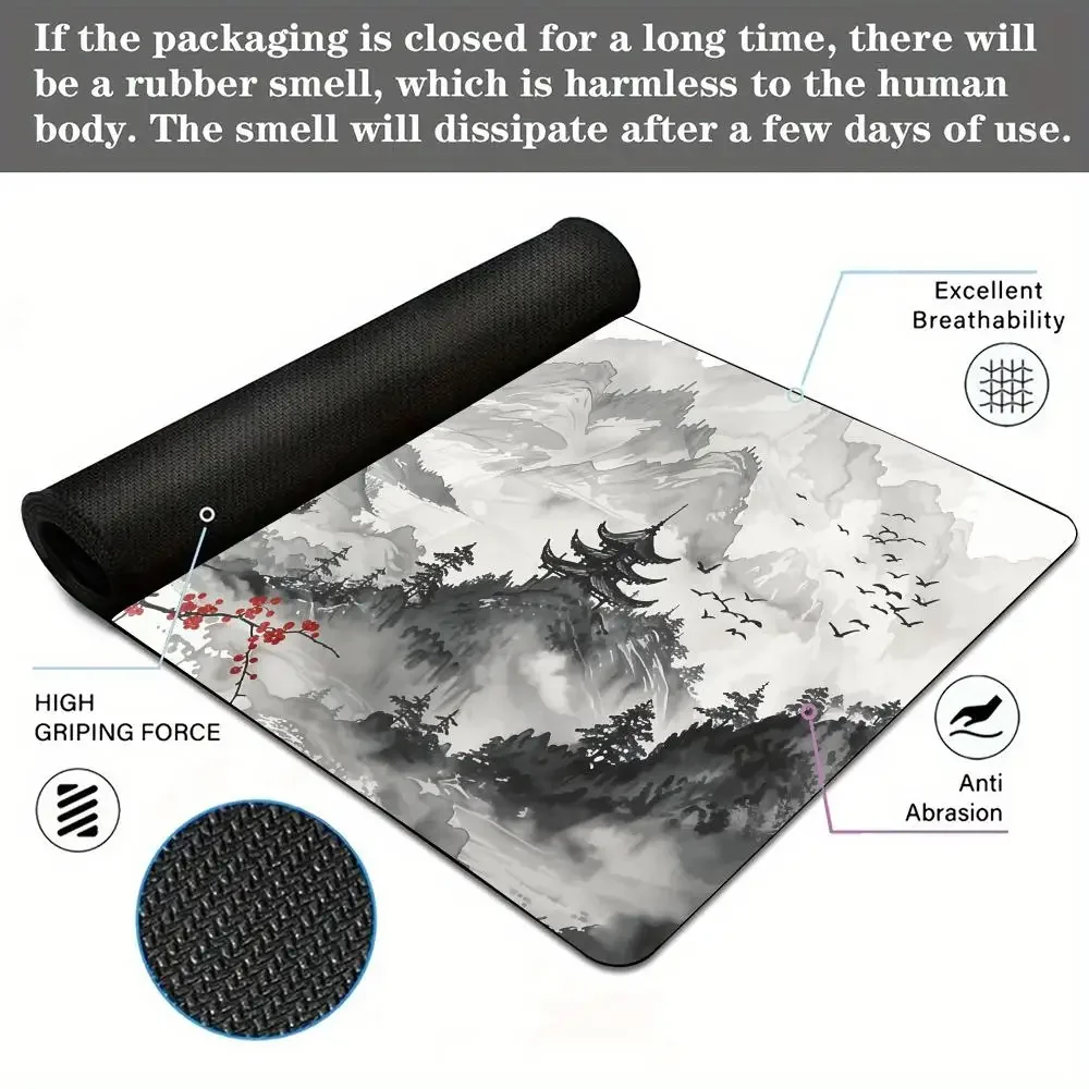 غسل الحبر المناظر الطبيعية ماوس الوسادة حصيرة مكتبية حصير الألعاب المطاط المضادة للانزلاق قاعدة ملحقات الكمبيوتر لوحة المفاتيح تمديد ماوس الماوس البساط