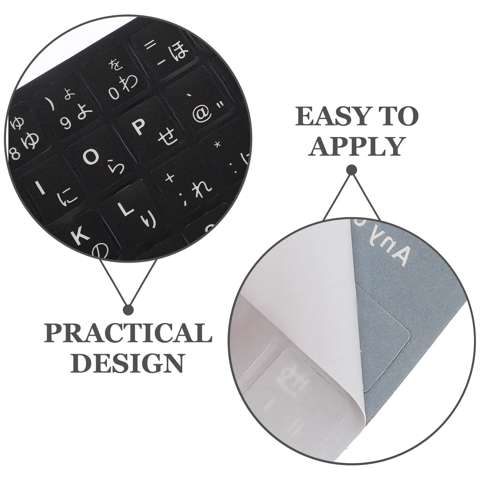 

6pcs Waterproof Keyboard Stickers Japanese Language Replacement Labels For Laptop Computer Keys Universal Fit Easy Apply No