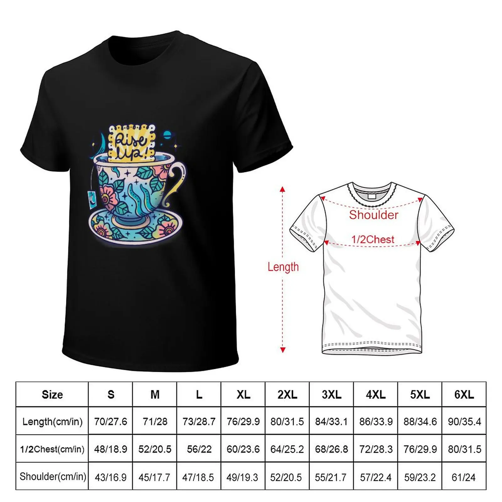 Teacup T-Shirt t shirt men 100% cotton luxury brand T-Shirt