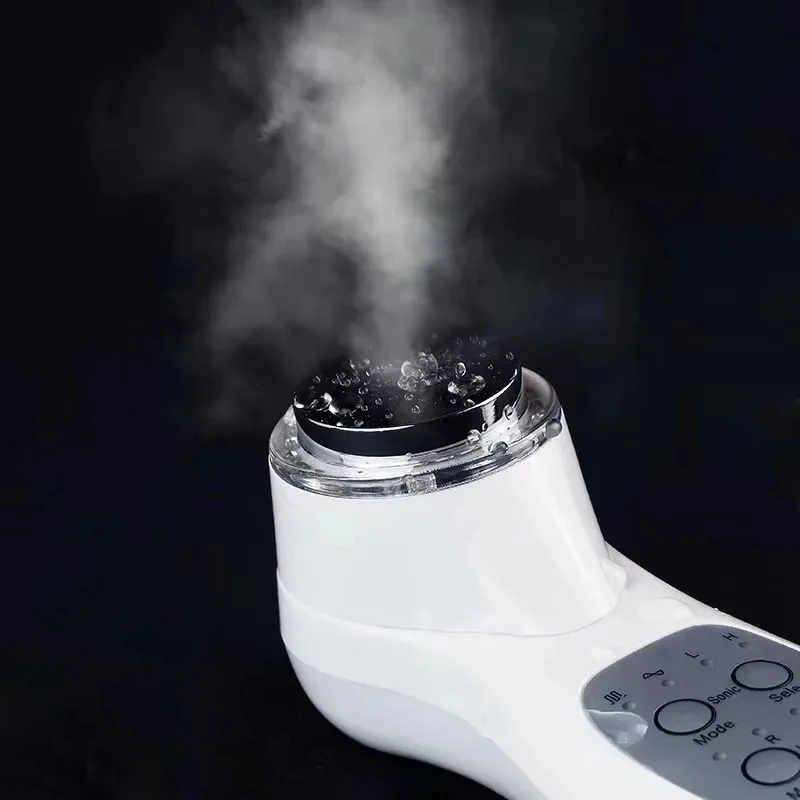 7 colores LED Photon estiramiento ultrasónico Estiramiento Facial limpiador de la piel antienvejecimiento eliminación de arrugas ultrasonido masajeador Facial cuidado de la piel