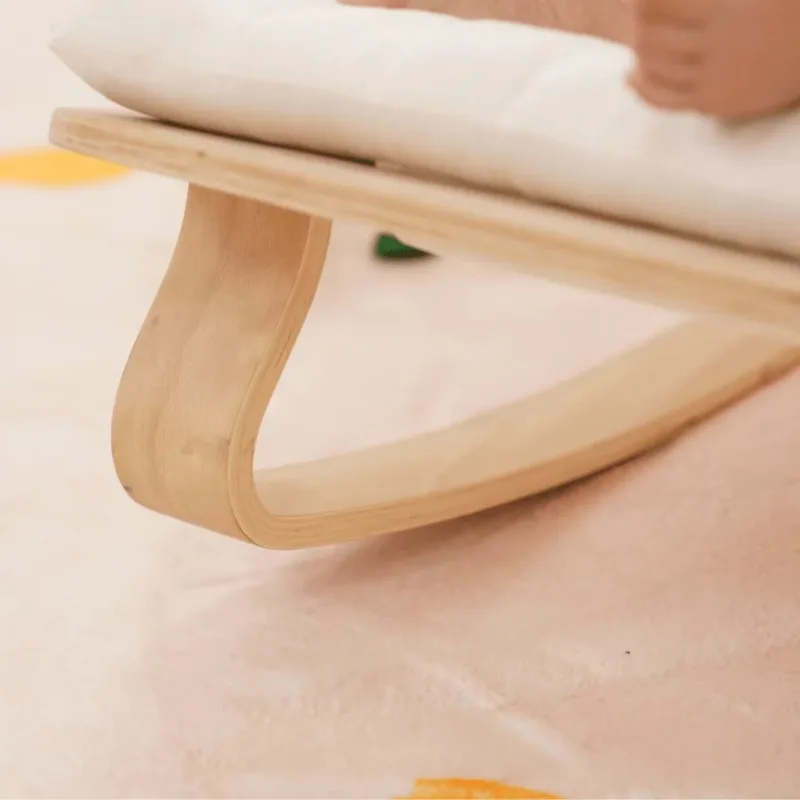 كرسي هزاز للأطفال كرسي صالة ناعم للأطفال الصغار كرسي هزاز للأطفال مع وسادة مقعد قابلة للغسل وغطاء حضانة قابل للإزالة #4