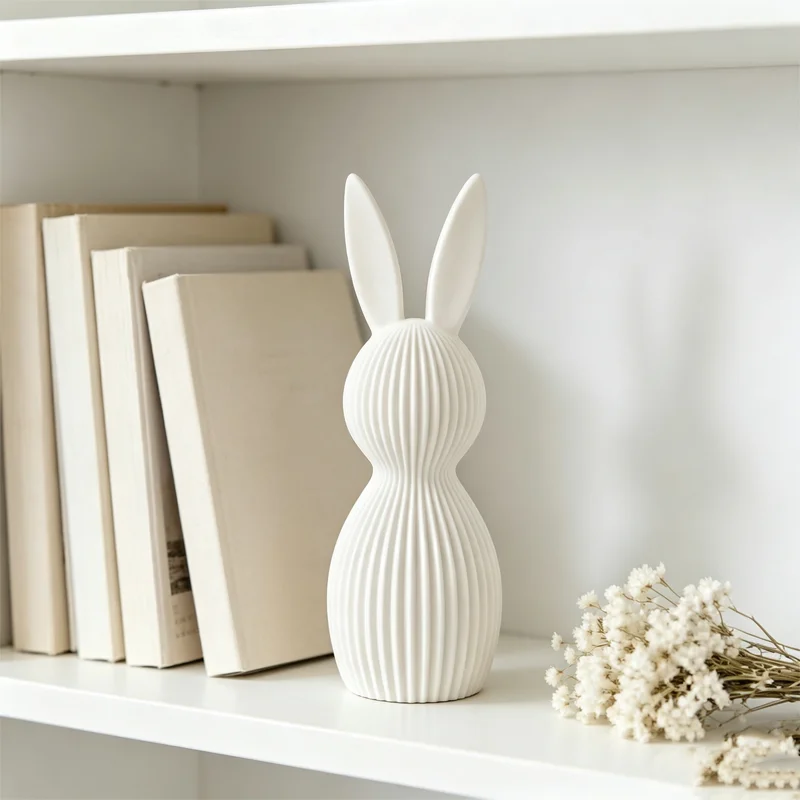 1/3PCS Bunny Decor Set Of Plastic Figurines Art Craft Gift Casting Moulds Cute Bunny Mould Decoration