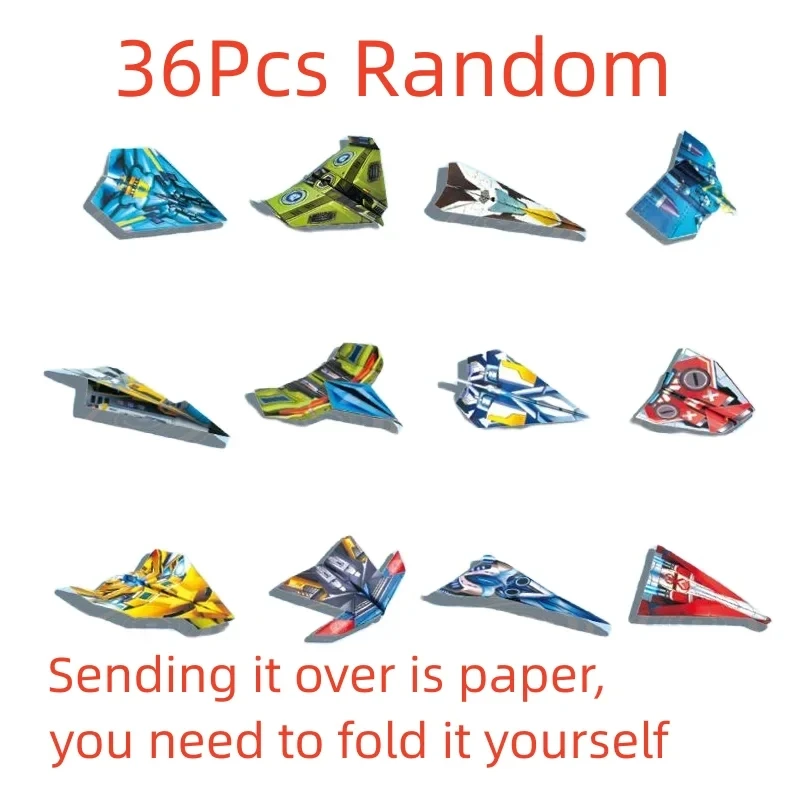 36 stuks DIY kinderen origami vliegtuig ouder-kind full-color handgemaakt speelgoed vliegtuig educatief speelgoed hands-on vermogen puzzel speelgoed