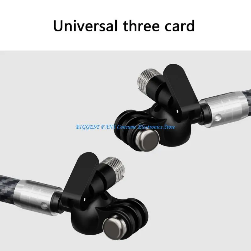 

Carbon Fiber Double Head Camera Extension Rod With 360 Degree Rotating Secure Grip Design for Most Action Camera Models