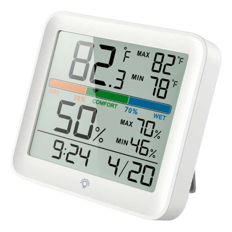 

Precise Digital Climate Monitors with Time Display for Indoor Environment Tracking 45BE