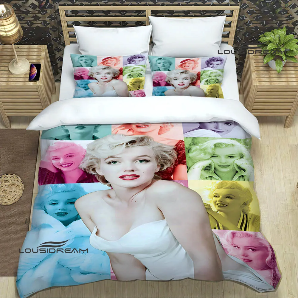 Marilyn Monroe printed Bedding Sets exquisite bed supplies set duvet cover comforter set bedding set luxury Birthday Gift