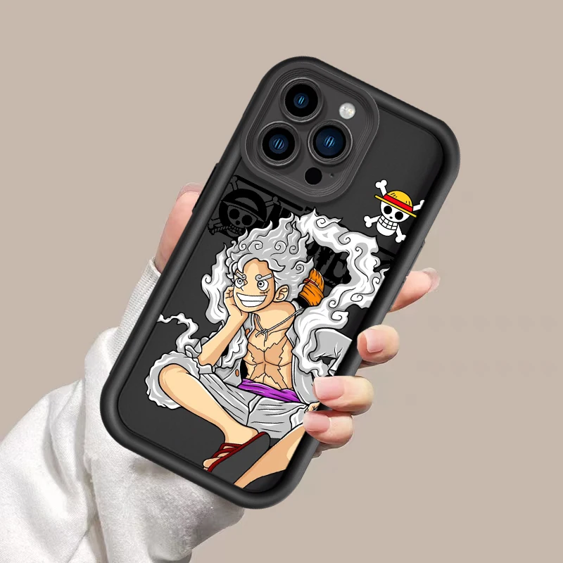 O-One P-Pieces Luffys Anime dla Apple iPhone 15 14 13 12 11 XS XR X 8 7 Pro Max Plus Pro Wstrząsoodporne etui na telefon z miękką drabinką do oczu