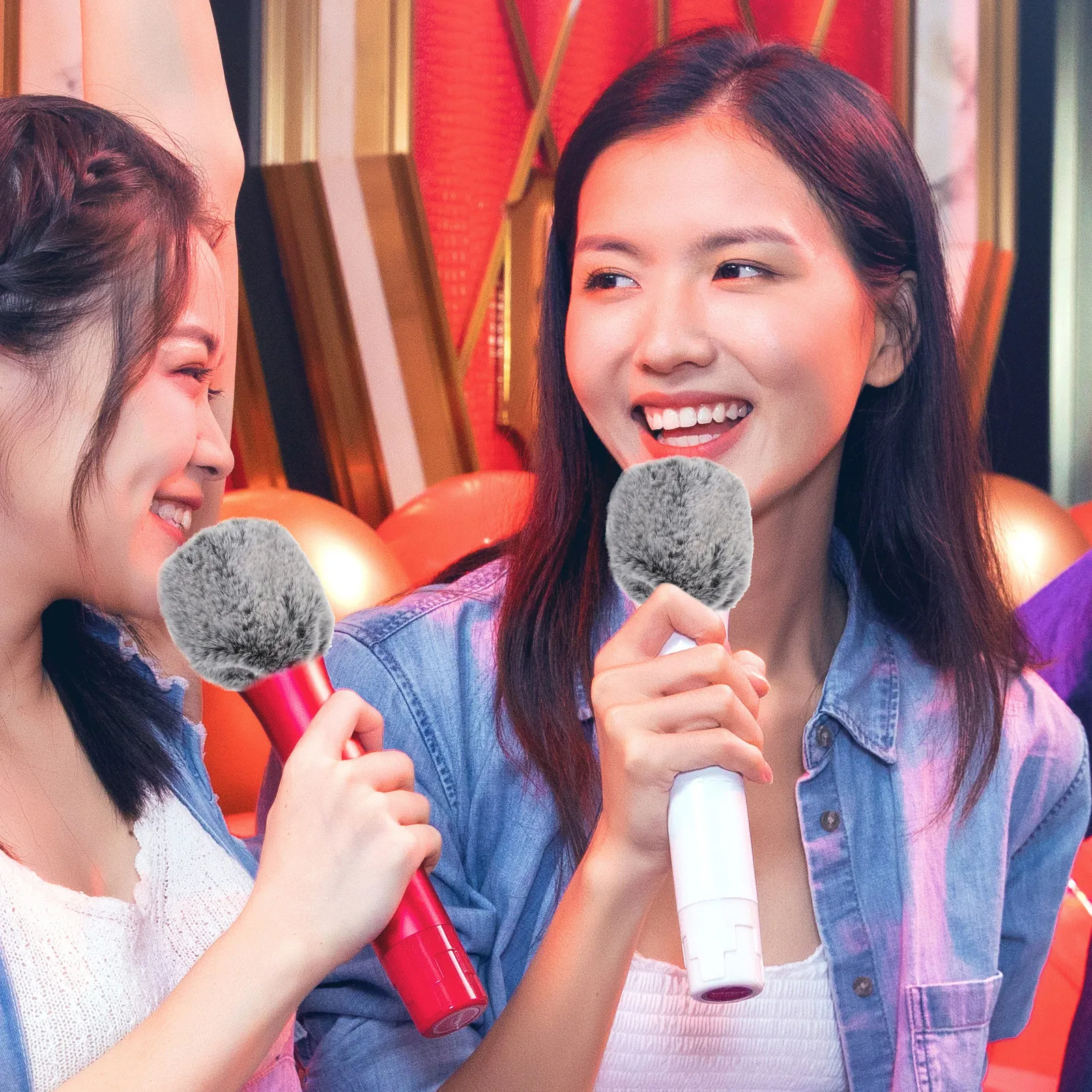 

Thickened Artificial Mic Windproof Furry Noise Reduction Shield Filter Replacement Grey Microphone Wind Cover Recorder