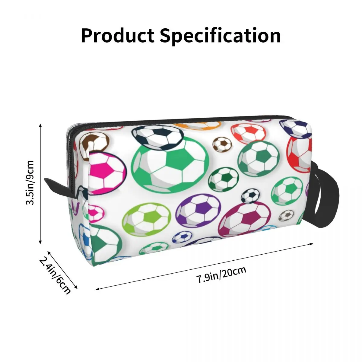 Custom Football Soccer Toiletry Bag for Women Cosmetic Makeup Organizer Lady Beauty Storage Dopp Kit Case