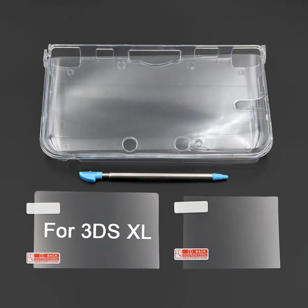 Für 3DS XL/LL geteilte transparente Schutzhülle, Kunststoff-Schutzfolie, Kunststoff-/dehnbarer Metall-Touchpen – Detail 10