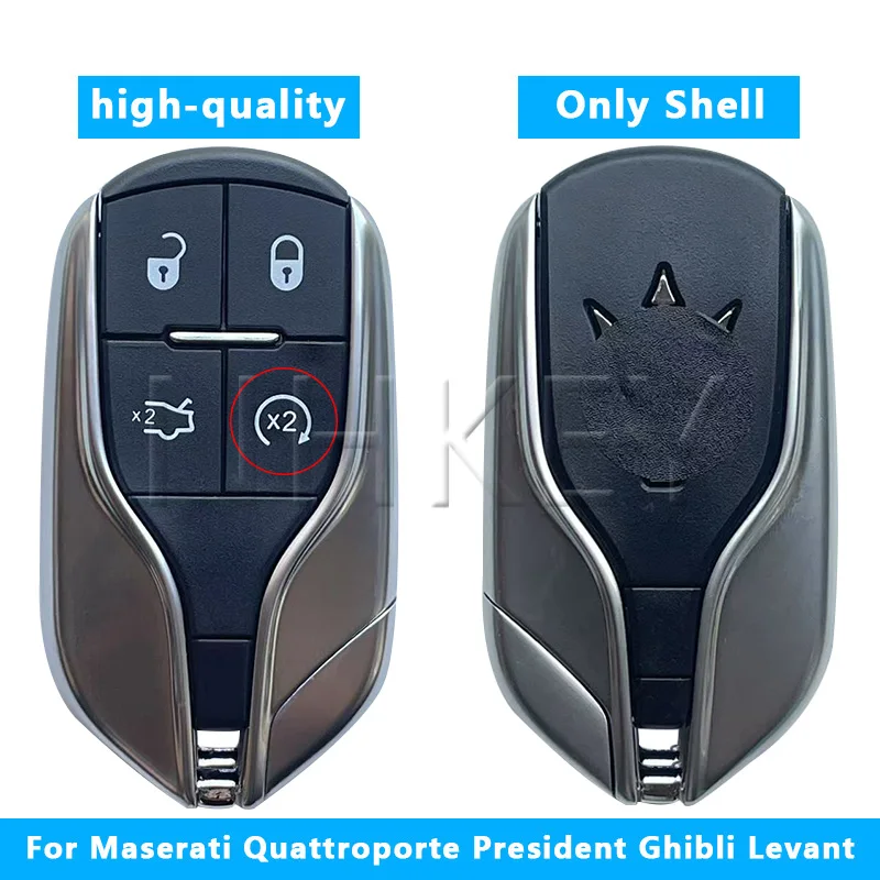 

NH KEY high-quality Remote Start 4 Buttons Smart Remote Car Key Shell FOB for Maserati Quattroporte Ghibli Levante 2012-2020