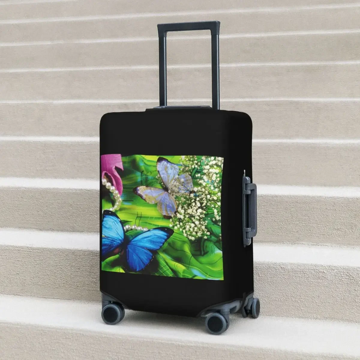 Print Suitcase Cover Vacation Insect Elastic Luggage Supplies Business Protection