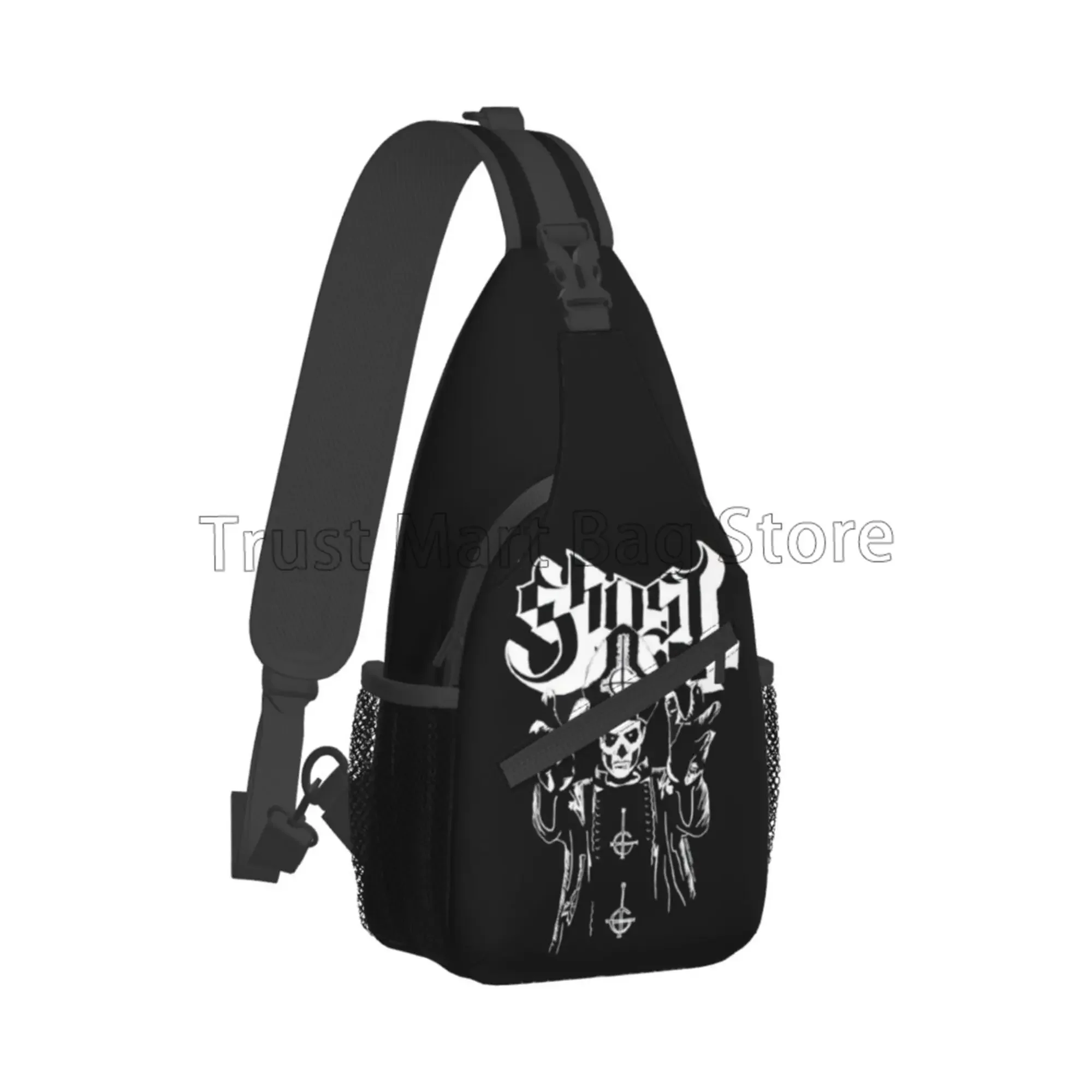 Ghost Band Chest Bag Ghost B.C. Crossbody Shoulder Backpack Casual Sling Bag Travel Hiking Daypack for Men Women