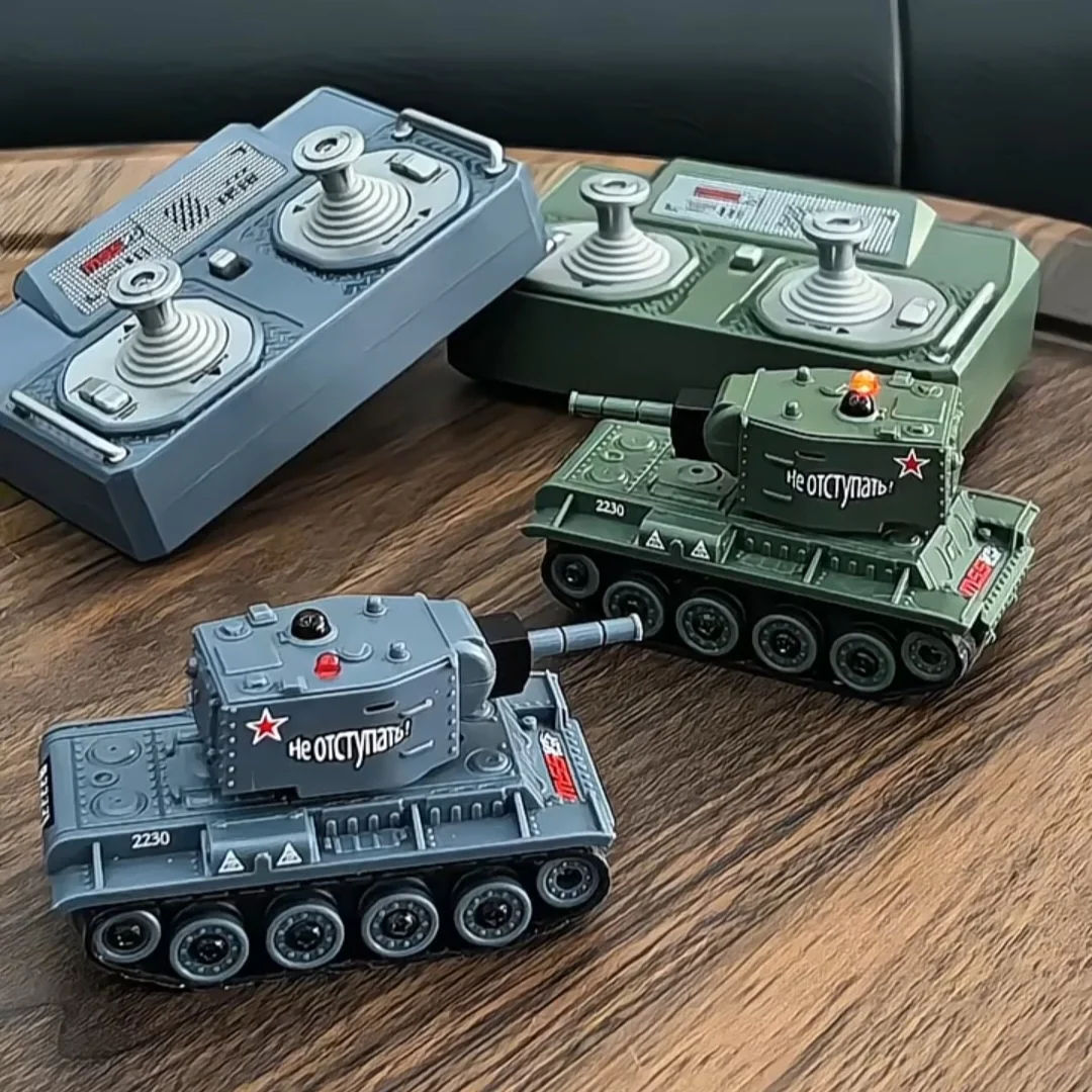 Desktop mini brinquedos de controle remoto tanque de controle remoto proporção completa tanque de batalha infravermelho batalha remoto interativo menino giftSu s