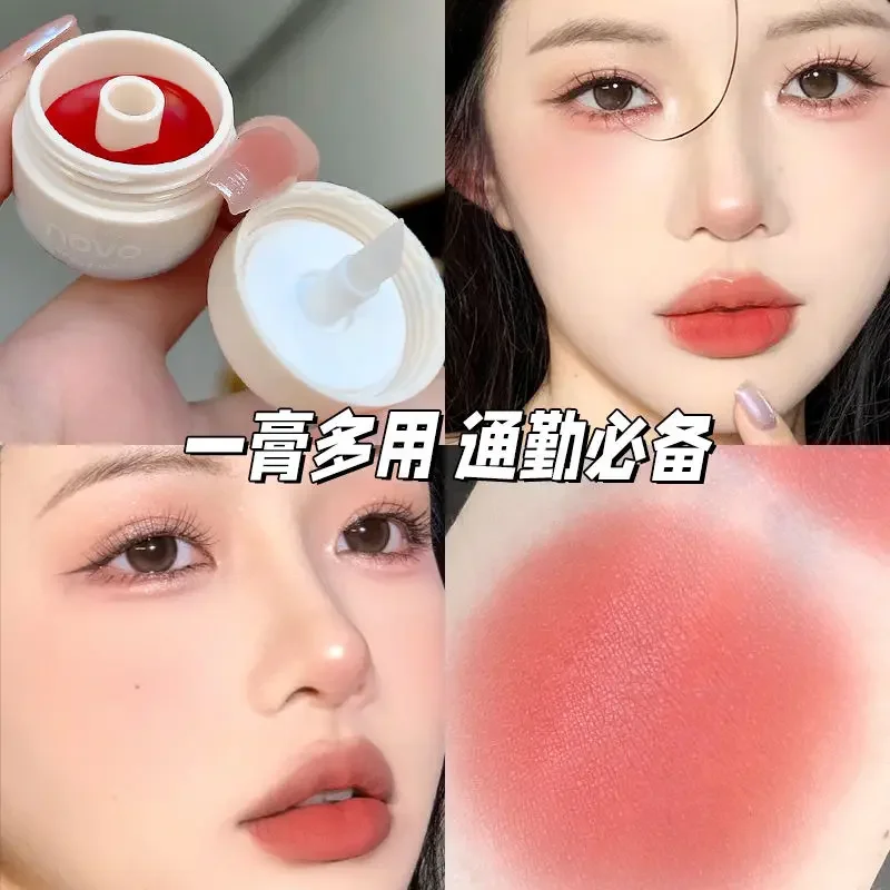 NOVO Jar Lip Mud Long Lasting Non-Stick Velvet Matte Nude Matte ลิปสติกน่ารักความงาม Lip GLOSS แต่งหน้า Maquillajes Para Mujer