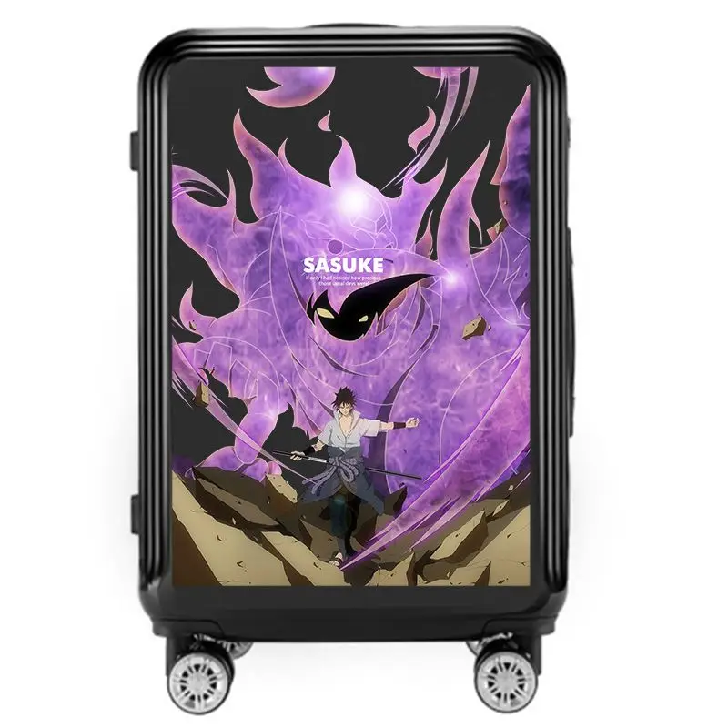 Naruto Uzumaki Kakashi Hatake anime peripheral cartoon fashion printed suitcase student trolley case large capacity silent wheel