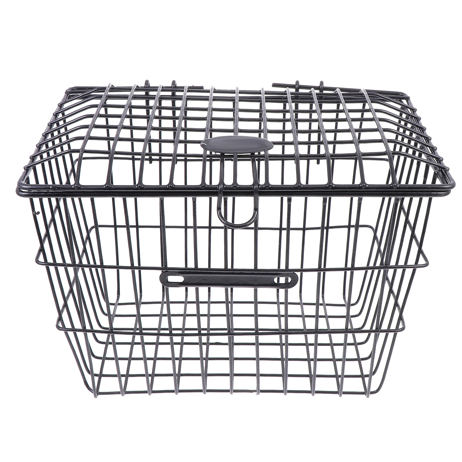 

Rear Basket Durable Metal Storage Lid for Mountain Thicken Holder Cycling Gadget Rack Smooth Surface Long Use Bike Rear Basket