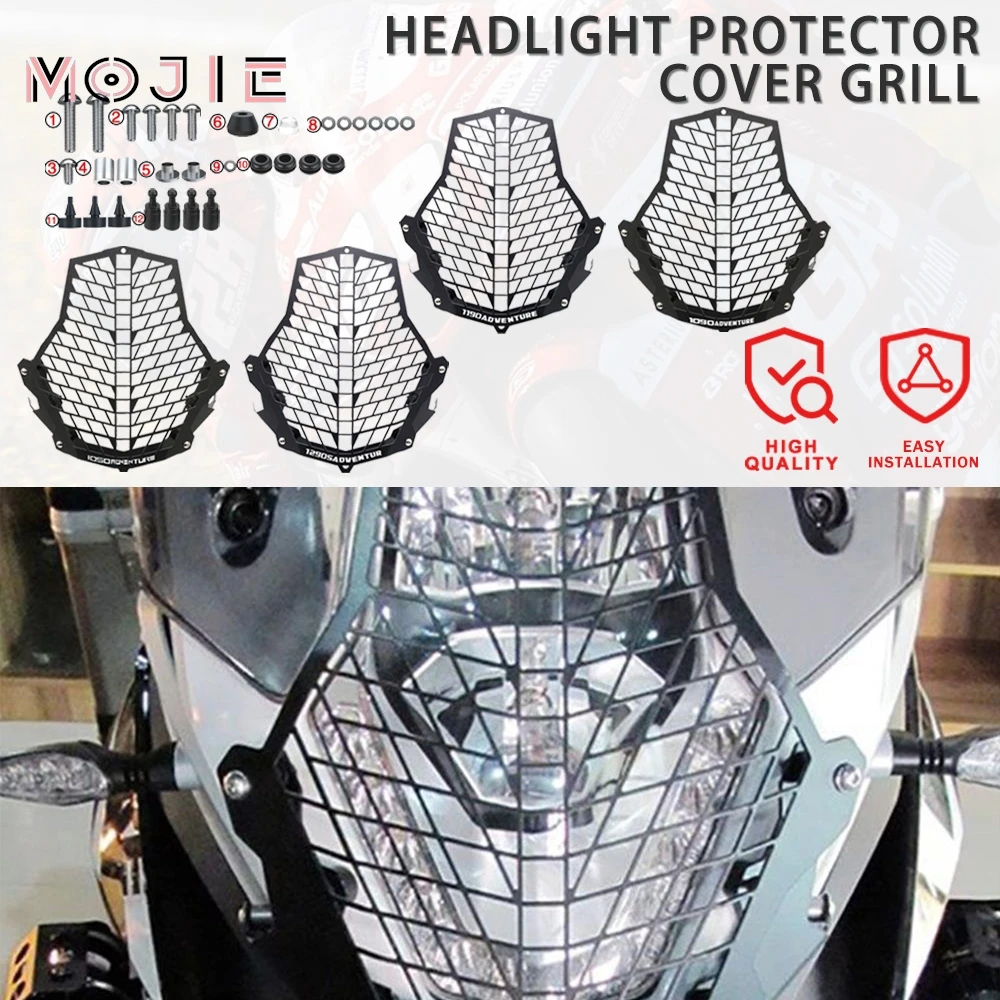 For 1050 1090 1190 1290 Super Adventure R L Adv Motorcycle Front Headlight Head Light Guard Protector Cover Protection Grill