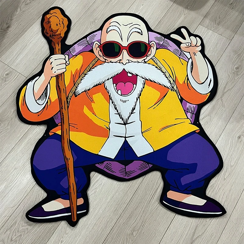 Dragon Ball Master Roshi LIrregular Area Manga Anime Rugs Bedroom Home Deco Door Floor Anti-slip Bedside Kids Birthday Gift