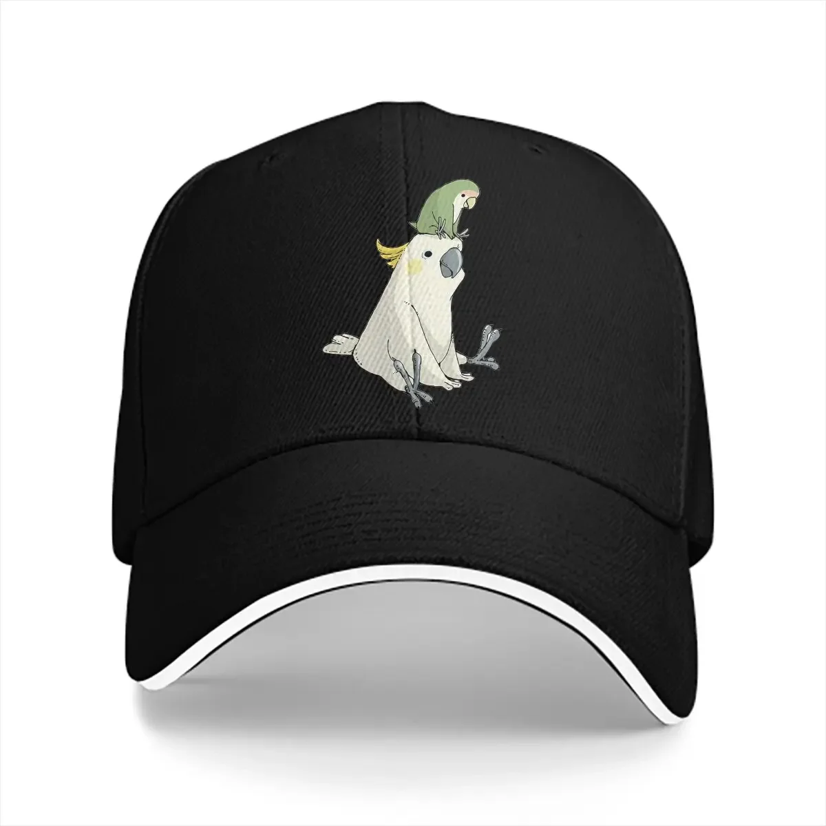 Parrot Birds Pet Multicolor Hat Peaked Men's Cap Cockatiel Mom and Baby Personalized Visor Protection Hats