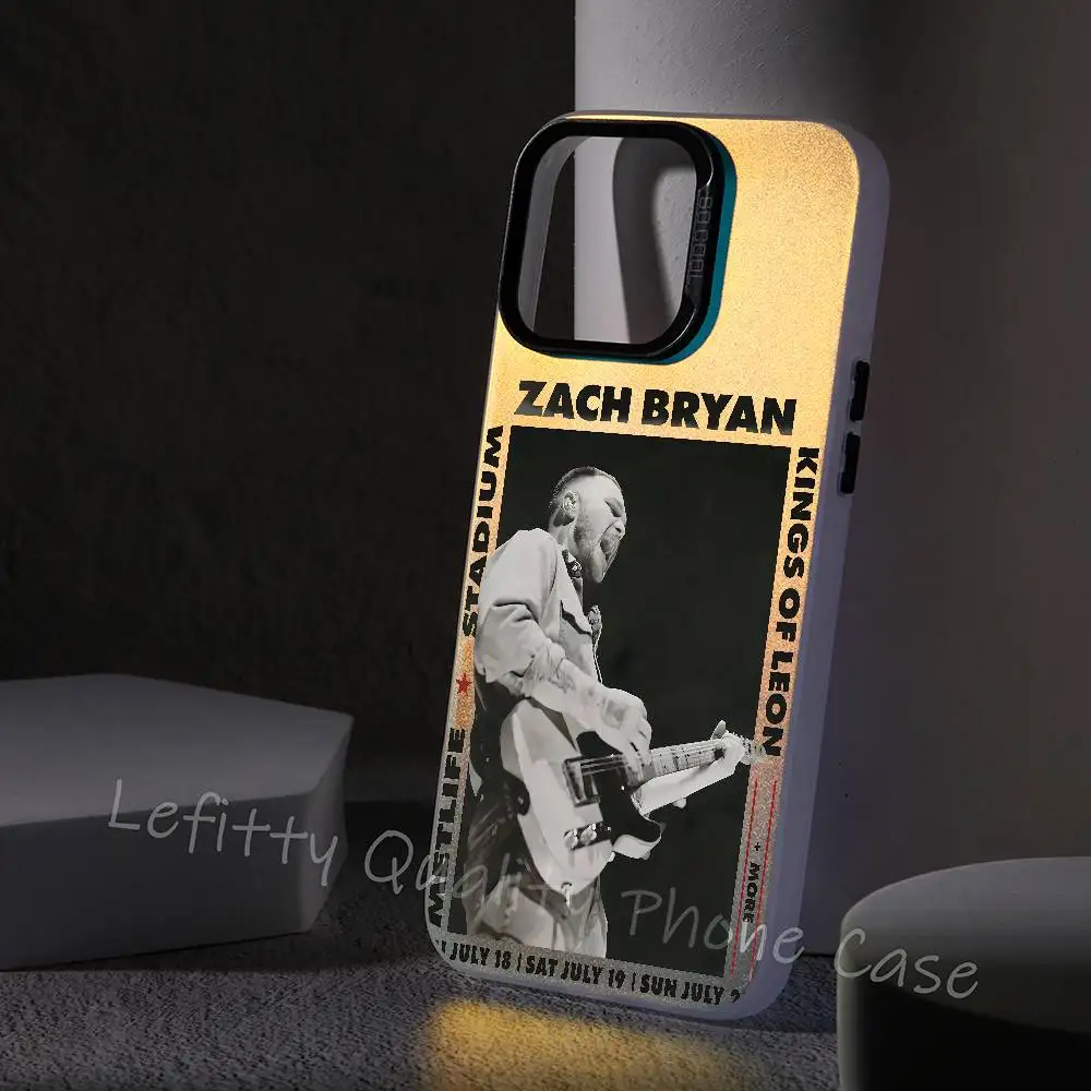 

Z-Zach Bryan H-Heartbreak Phone Case For IPhone 16 15 14 13 12 11 Pro Max Matte Aurora Multicolor Laser Metallic Gradient Funda