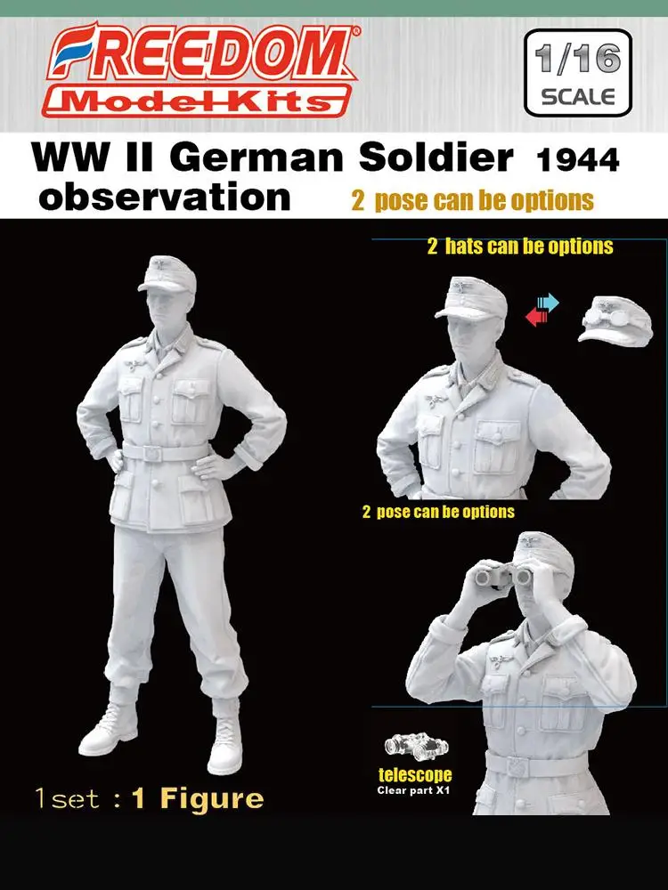 

FREEDOM 616002 1:16 WWII German Soidier 1944 Observation Plastic Model