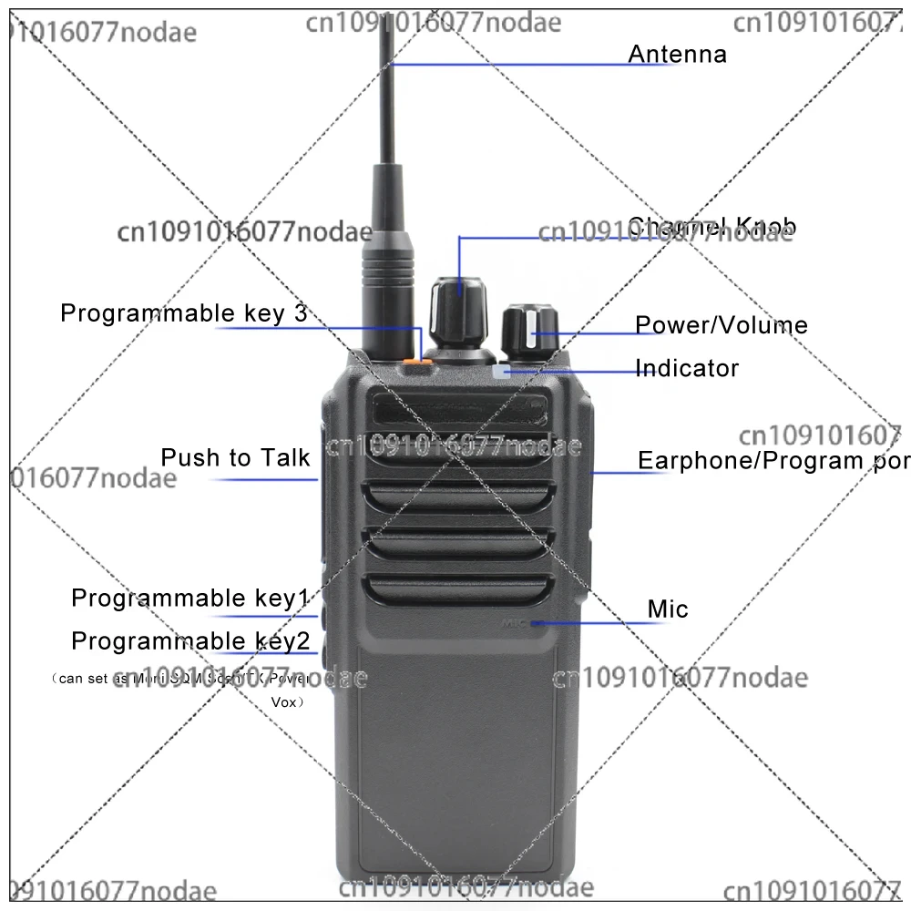 Radio NOTE UHF 400-480MHz 25W Transmit Ham Long Distance Walkie Talkie 4000mAh Li-ion Battery