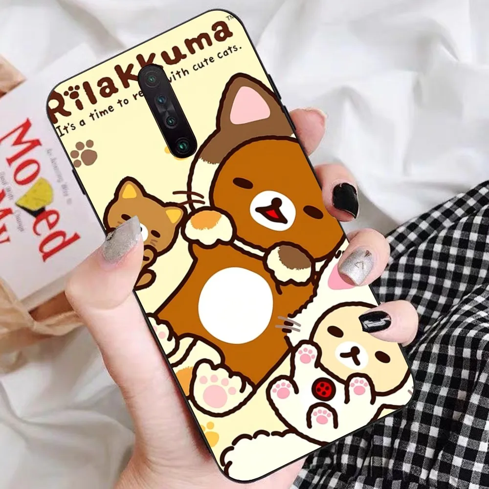 Cute Cartoon R-Rilakkuma Phone Case For Redmi 5 6 7 8 9 10 plus pro 6 7 8 9 A GO K20 K30 K40 pro plus F3 Fundas