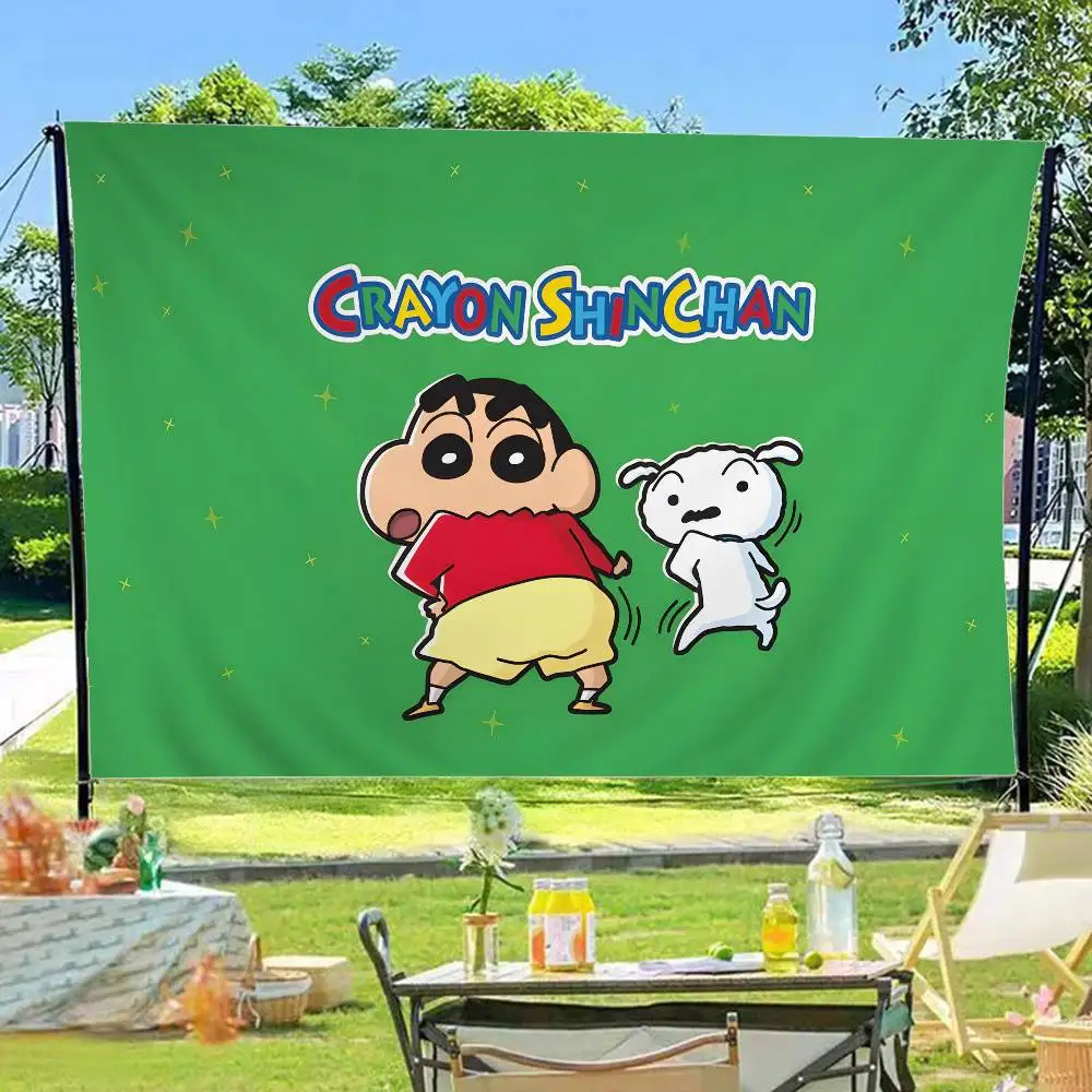 Classic Anime C-Crayon S-Shin-C-Chan Large Size Flags Printing Patterns Interesting Birthday Party Decorations Banner