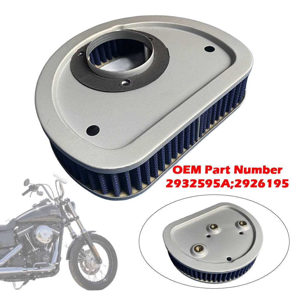 Motorcycle Engine Air Filter Cleaner Intake For Harley Softail Heritage Springer Classic Dyna Convertible Road King 1995-1998