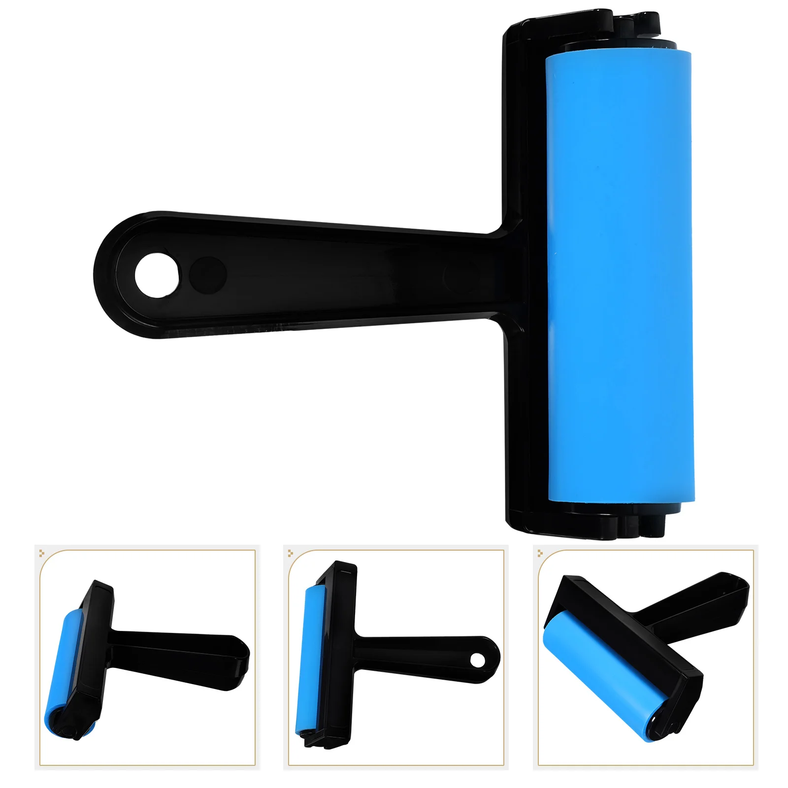 Red Roller Multi-function Crafting Rollers Printmaking Tools Gluing Manual Rubber for Replaceable