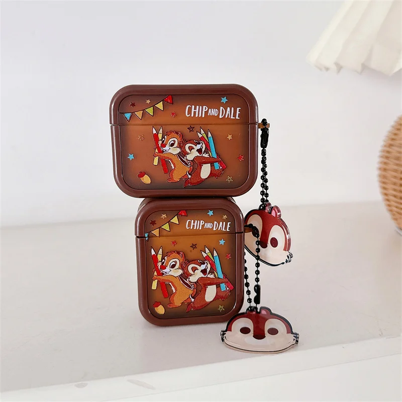 Cute Disney Chip \'n\' Dale Earphone Case for AirPods 1 2 3 Pro Pro2 squirrel Wireless Bluetooth earphones Headset Cover Funda