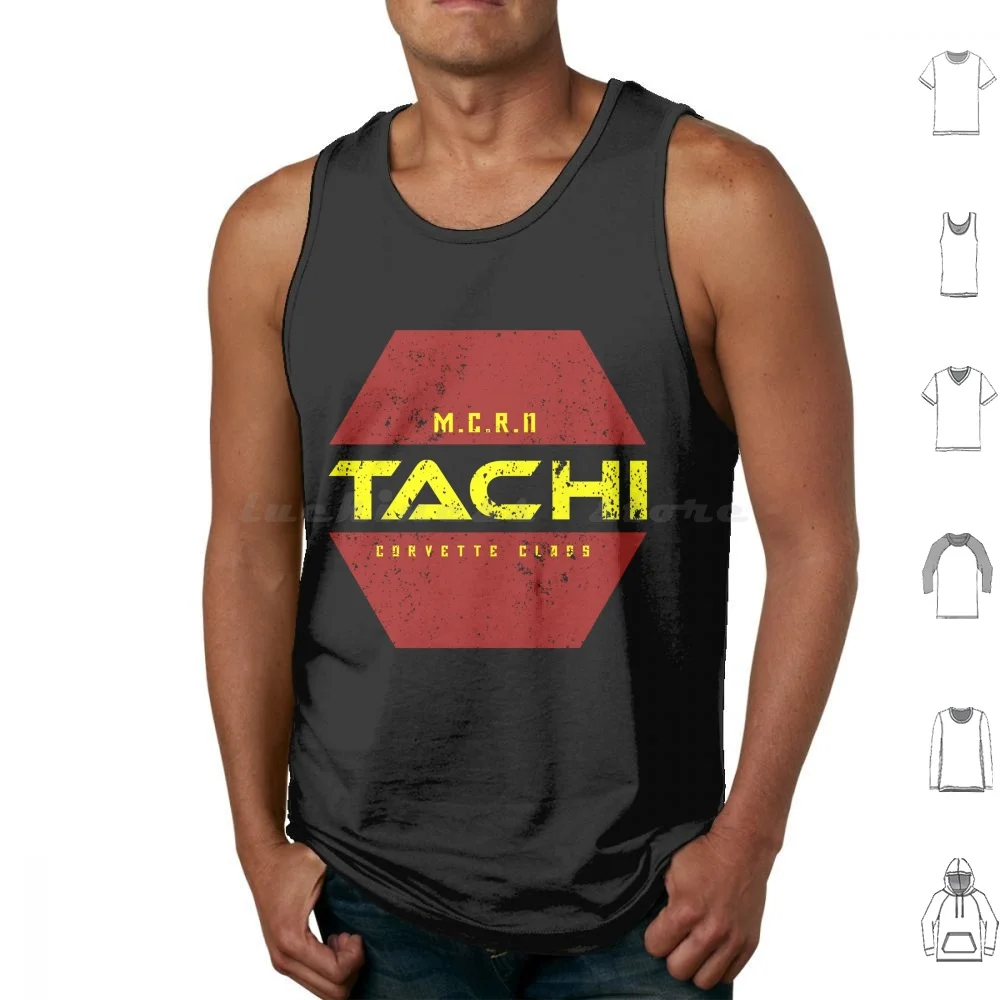 Tachi The Expanse Corvette Class Logo Tank Tops Vest Sleeveless Automata Nier Automata Nier Nier Replicant Decentralized