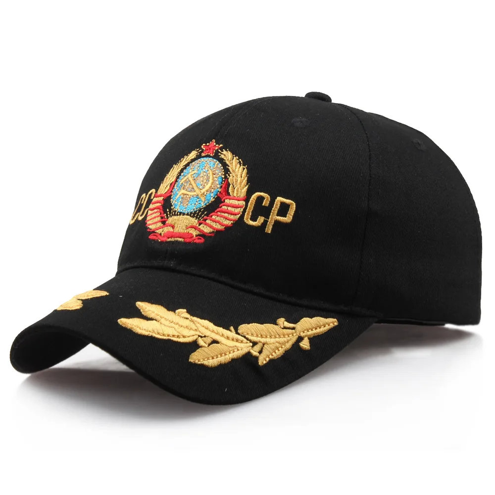 Unisex CCCP / USSR National Emblem Baseball Cap Cotton Snapback Caps Adjustable Sun Hat Outdoor Visor Hats High Quality