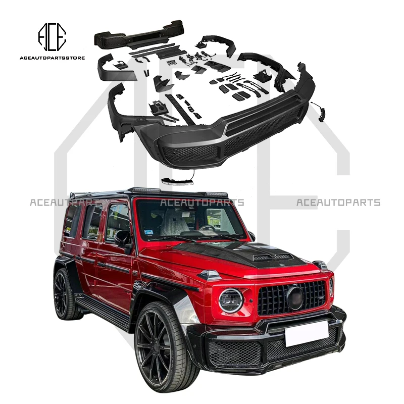 

W464 Body Kit Fit For Mercedes Benz G class W464 G63 G550 PP Material Carbon Fiber Rear Wing Hood B Style 2019-up