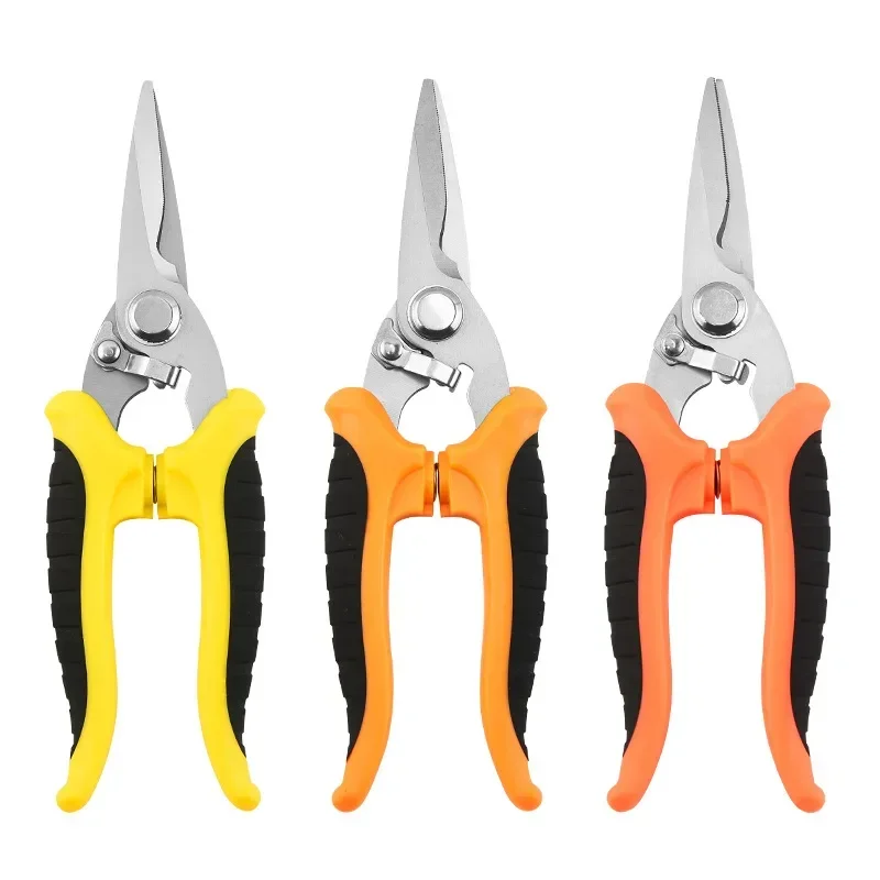 

Stainless Steel Industrial Electrician Iron Scissors Multifunction Manually Shears Groove Cutting Wire and Thin Plate Hand Tools
