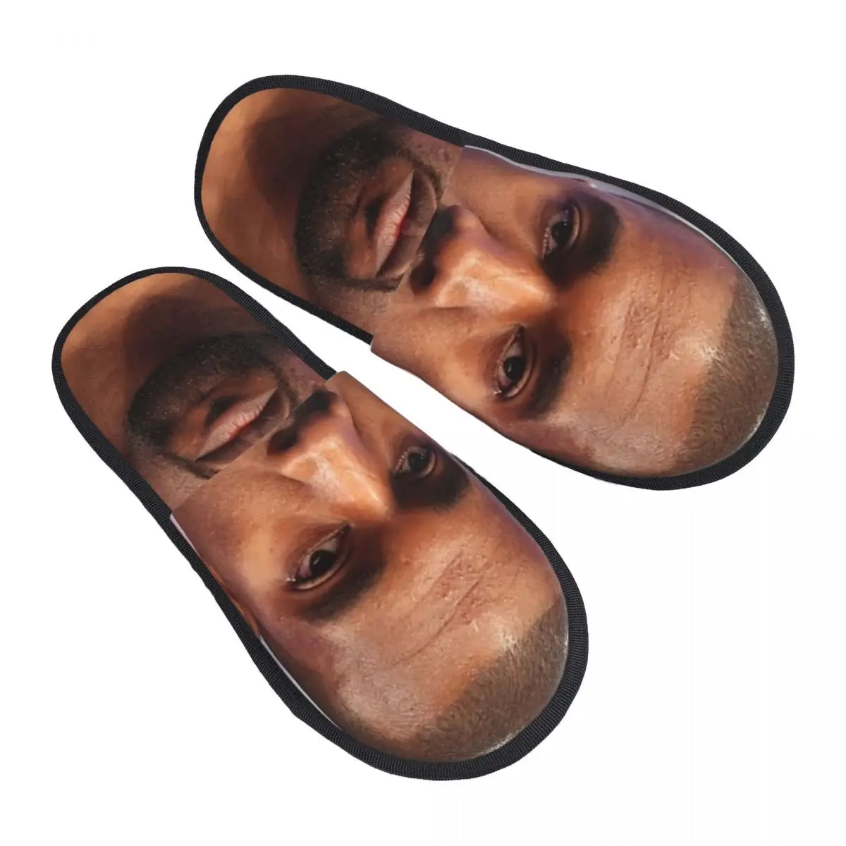 Custom Singer Kanye West Soft Memory Foam House Slippers Women Cozy Warm Anti-Skid Slipper