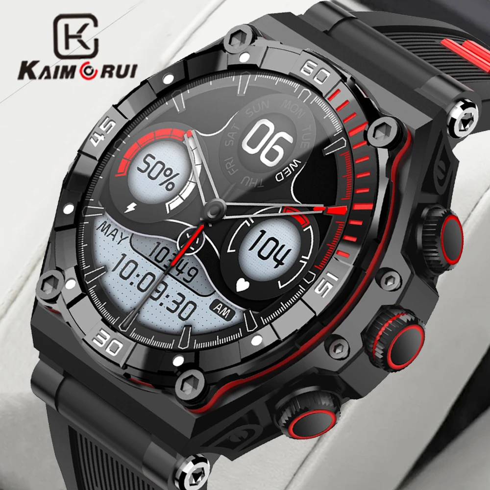 

KAIMORUI Bluetooth Call Smart Watch Men AMOLED 1.43 Inch HD Screen Health Watches 700 mAH Big Battery Outdoor Sport Smartwatch