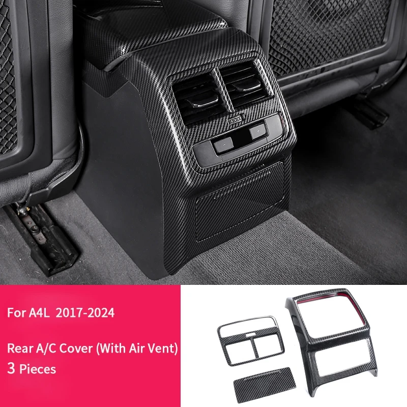 Voor Audi A4L B9 Sedan A4 Allroad Avant S4 A5 S5 2017 2018 2019 2020 2021 2022 2023 2024 ABS Koolstofvezel Overlays Interieurbekleding