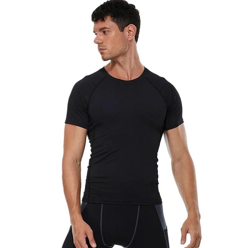 

Летние быстросохнущие мужские спортивные облегающие топы для бега, фитнеса, мужские модные повседневные сетчатые однотонные топы для бодибилдинга и фитнеса