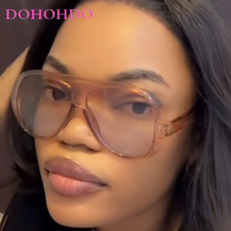 

New Fashion Sunglasses One-piece Pilot Women Men Personality Brand Designer Vintage Windproof Travel Glasses UV400 Lentes De Sol