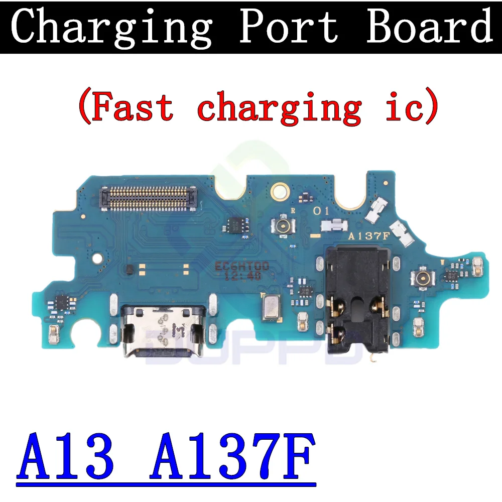 Top Ear Loud Speaker SIM Card Tray Charging Port Board For Samsung A13 A137 A135F Fingerprint Sensor Signal Volume Flex Cable